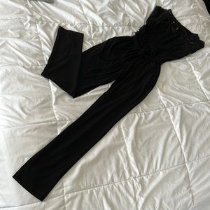 iZ Byer Black Lace Top Jumpsuit